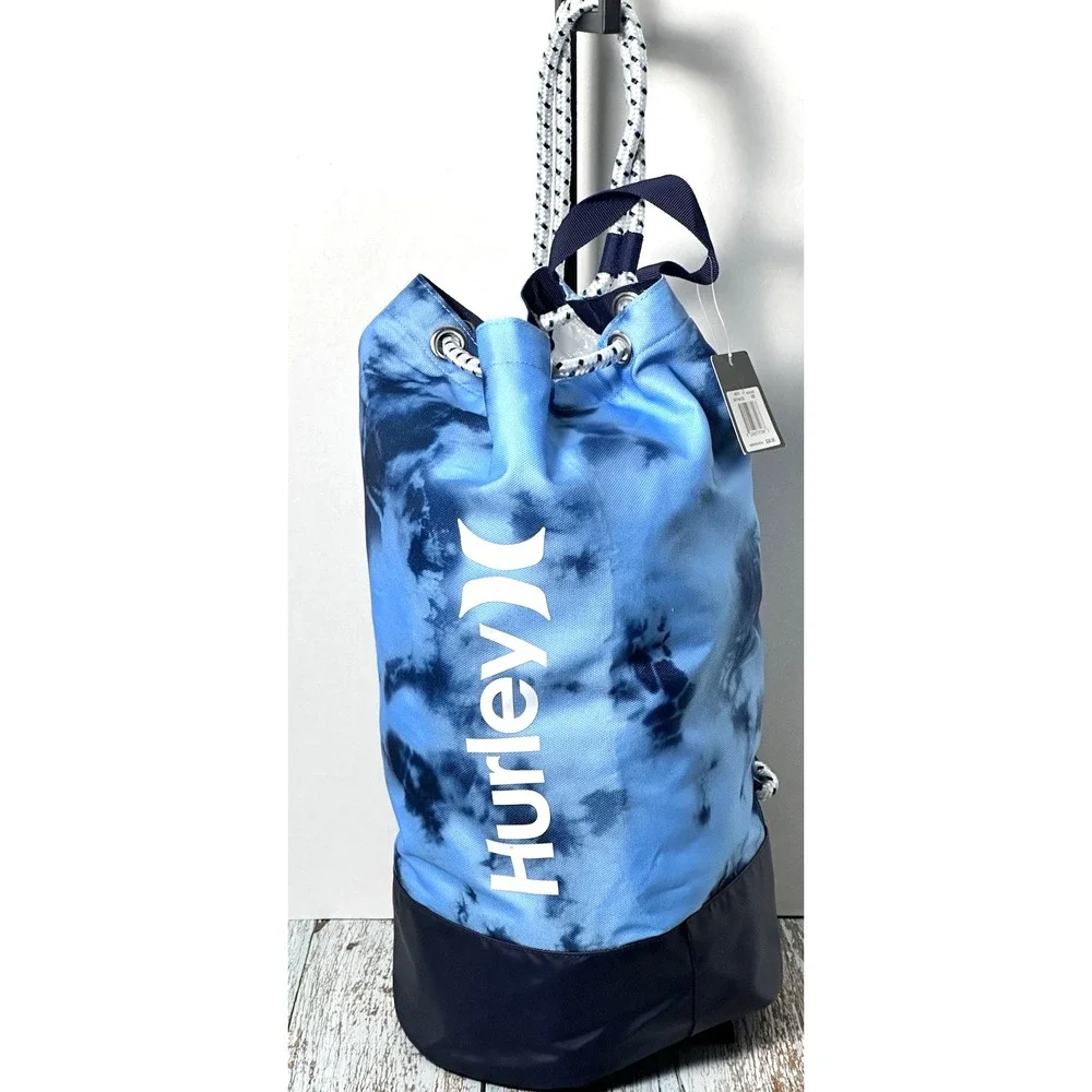 Gym Bag by Hurley Men's One and Only Drawstring Bag, Blue Gaze 19